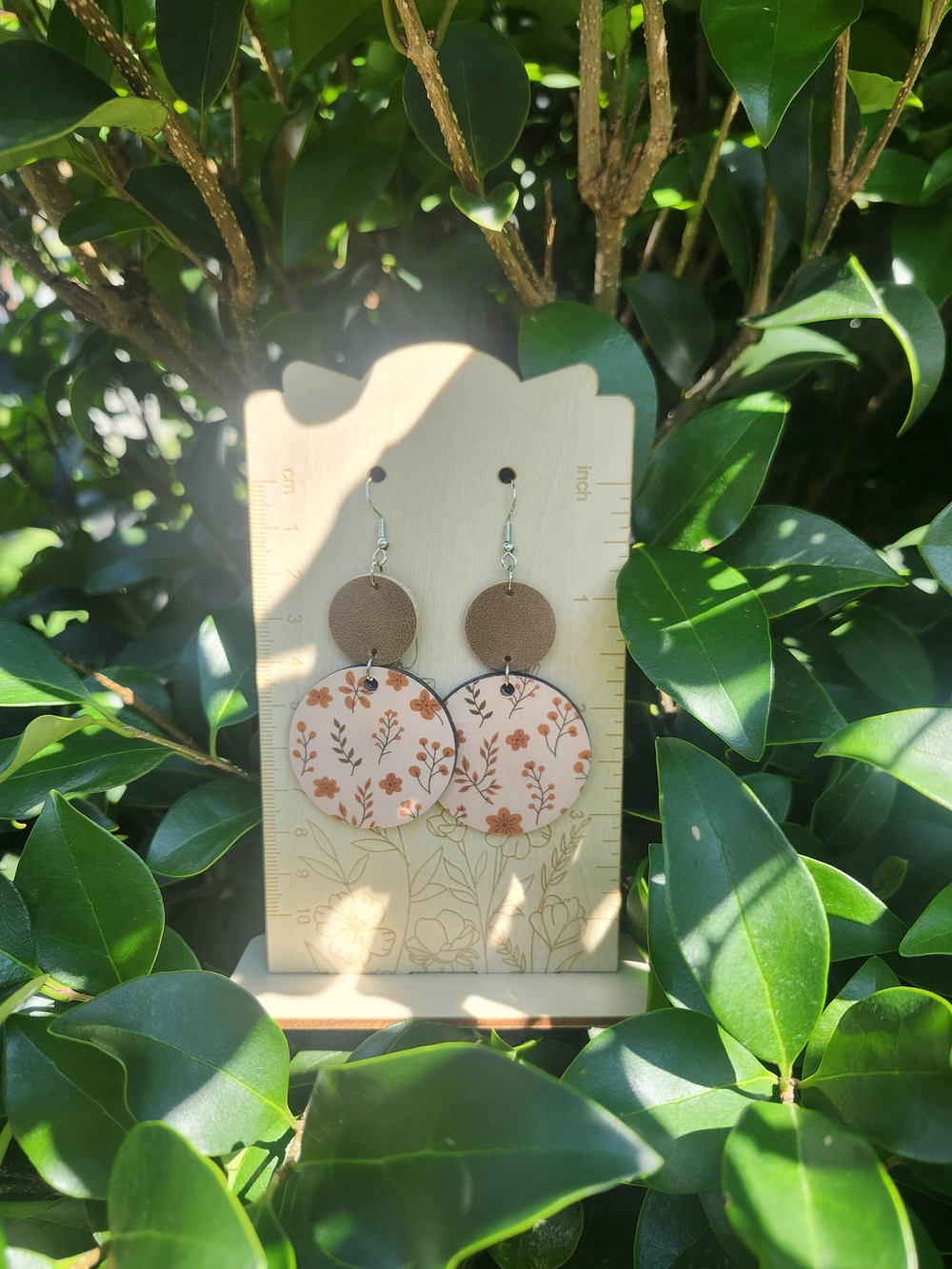 Handmade Boho Floral Drop Earrings